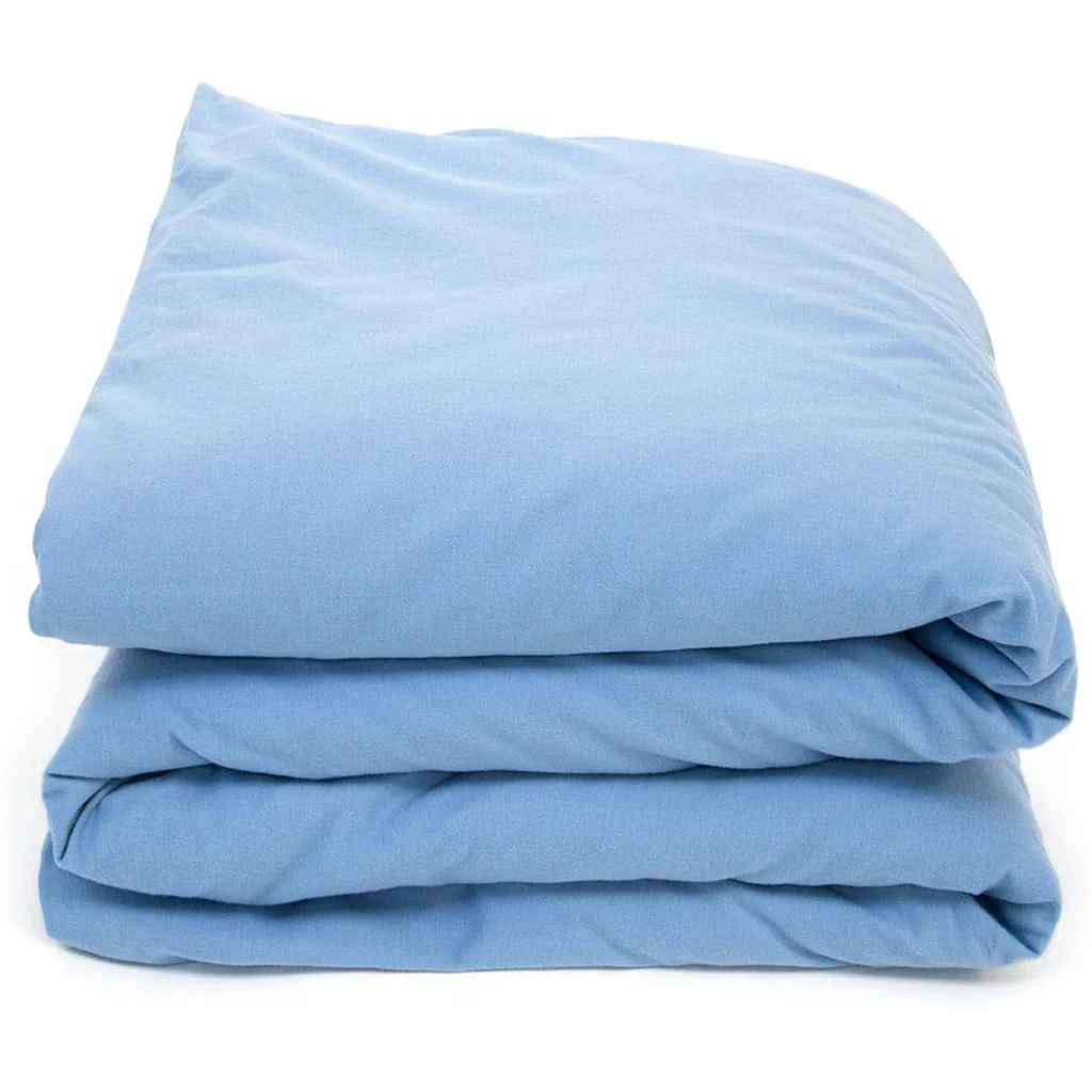 Flanell Bettwäsche Bettbezug in Himmelblau Blau von erlich textil Größe 200x200 cm