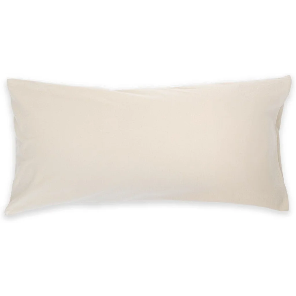 Flanell Bettwäsche Kissenbezug in Creme von erlich textil Größe 40x80 cm
