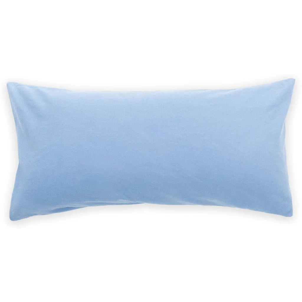 Flanell Bettwäsche Kissenbezug in Himmelblau Blau von erlich textil Größe 40x80 cm