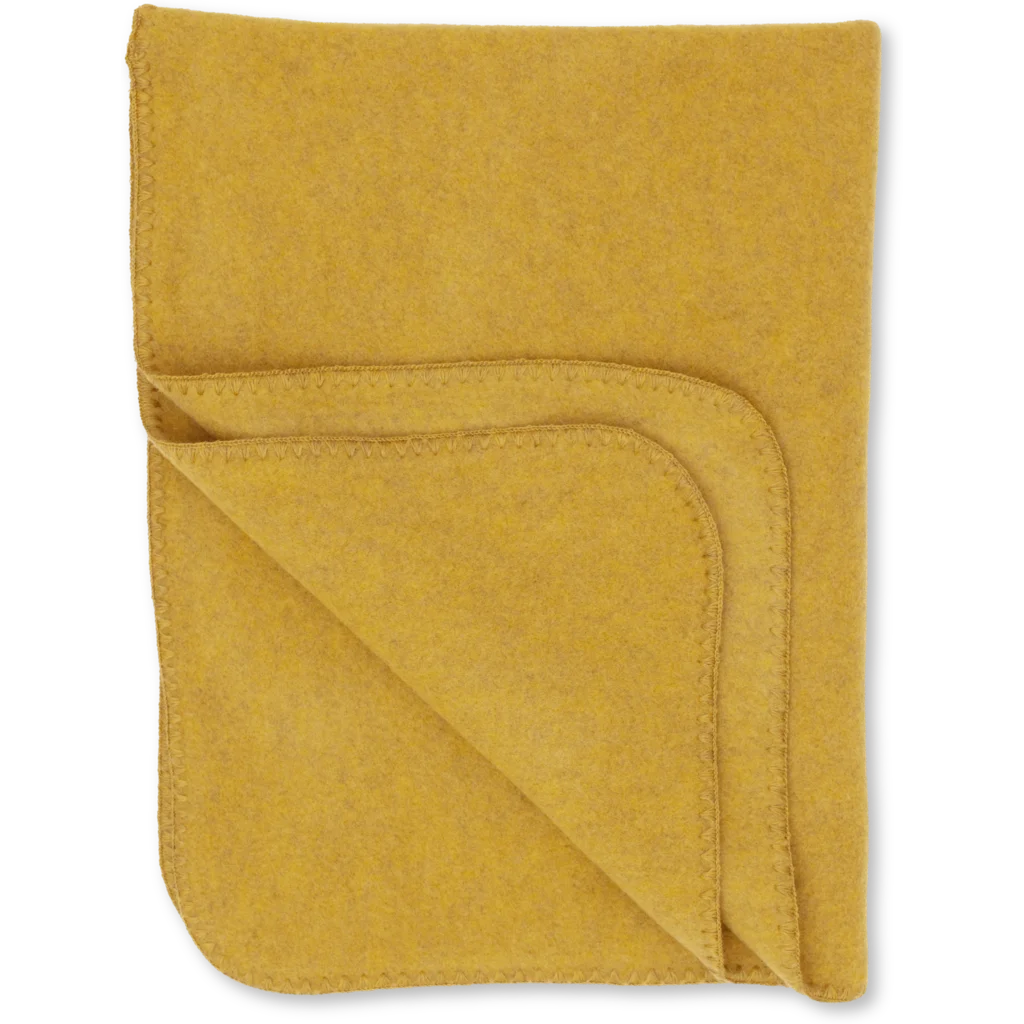 Fleece Baby-+Kinder-Decke in Gelb von Engel Natur Größe 80x100 cm