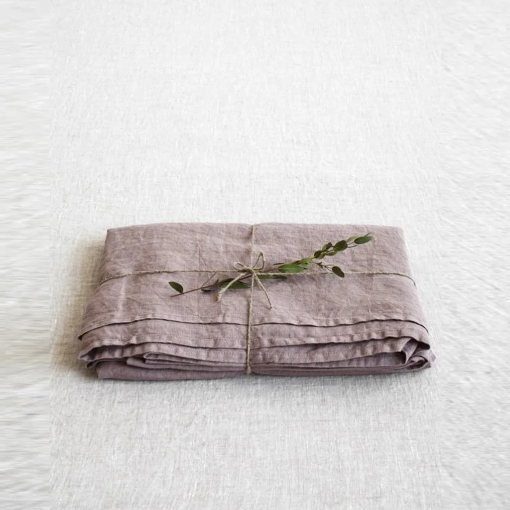 Leinen Bettlaken in Altrosa Rosa von Linen Tales Größe 140x250 cm