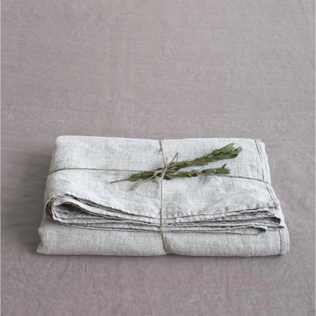Leinen Bettlaken in Stein Grau von Linen Tales Größe 230x270 cm