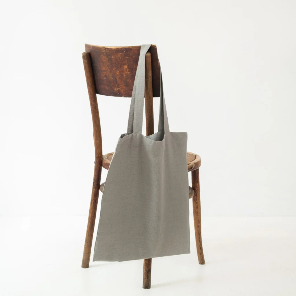Leinen Einkaufstasche in Khaki Grün von Linen Tales Größe 38 cm breit+ 42 cm lang