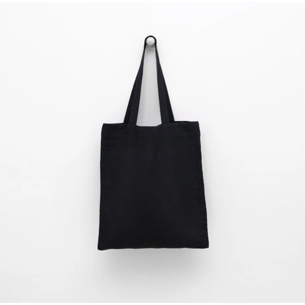 Leinen Einkaufstasche in Schwarz von Linen Tales Größe 38 cm breit+ 42 cm lang