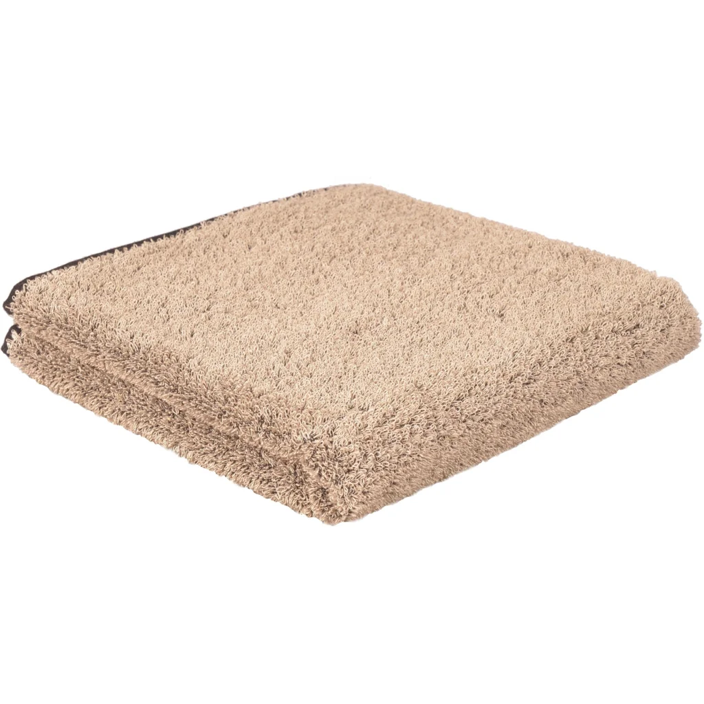 Leinen Frottier Handtuch in Beige+Schwarz von Erika Vaitkute Größe 50x100 cm