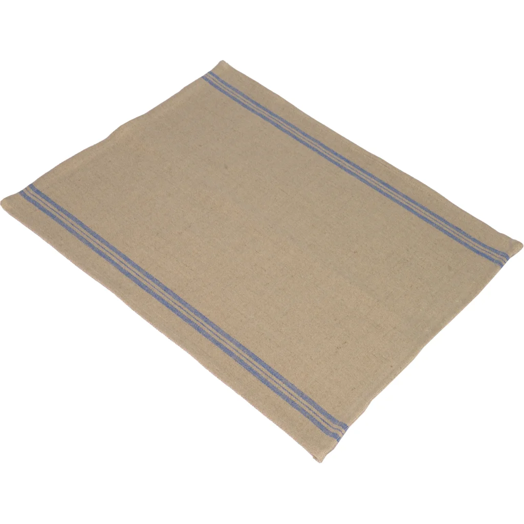 Leinen Geschirrtuch LANDHAUS 2er-Pack in Beige+Blau Muster Streifen von Erika Vaitkute Größe 47x70 cm