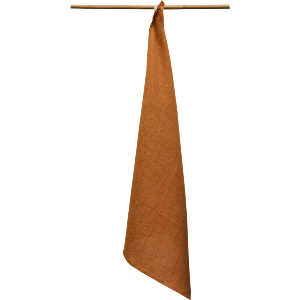 Leinen Geschirrtuch RUTA 2er-Pack in Bernstein Orange von Erika Vaitkute Größe 44x70 cm