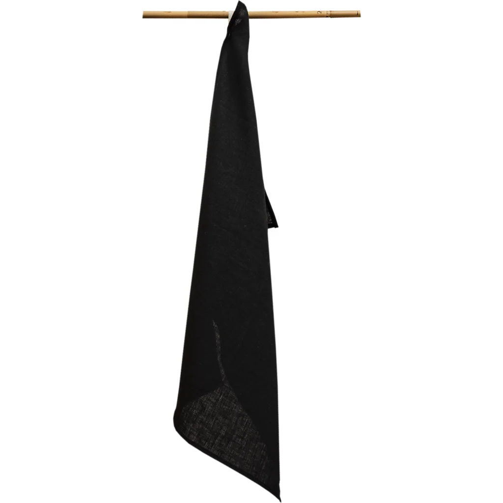 Leinen Geschirrtuch RUTA 2er-Pack in Schwarz von Erika Vaitkute Größe 44x70 cm