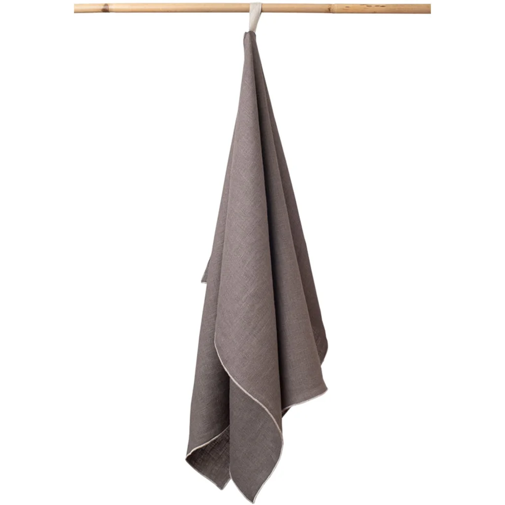 Leinen Geschirrtuch VILNIA 2er-Pack in Braun+Beige von Erika Vaitkute Größe 47x70 cm