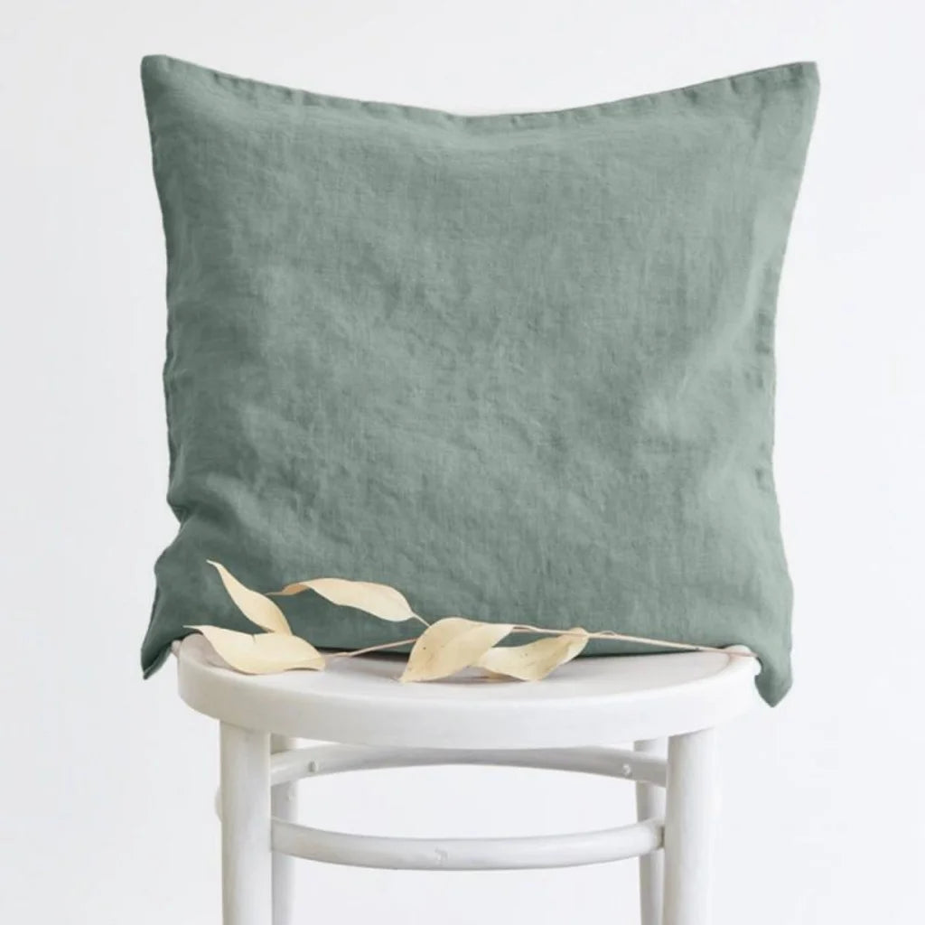 Leinen Kissenhülle in Mint Grün von Linen Tales Größe 40x40 cm