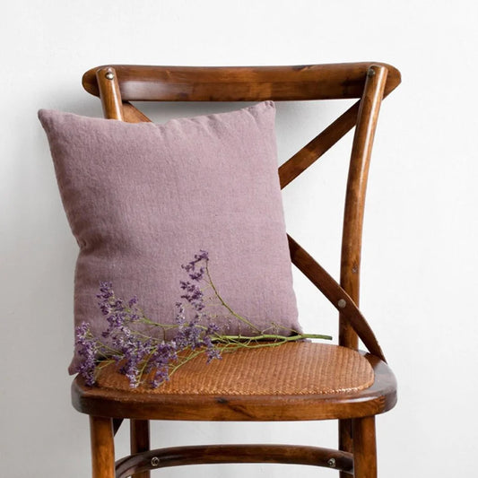 Leinen Kissenhülle rechteckig in Altrosa Rosa von Linen Tales Größe 40x80 cm