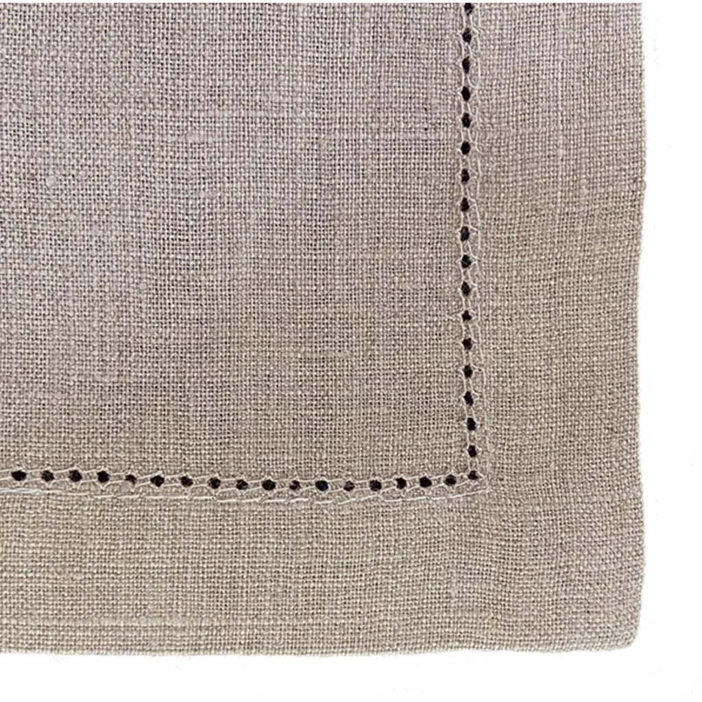 Leinen Stoffserviette ALANTA 6er-Pack in Beige von Erika Vaitkute Größe 42x42 cm