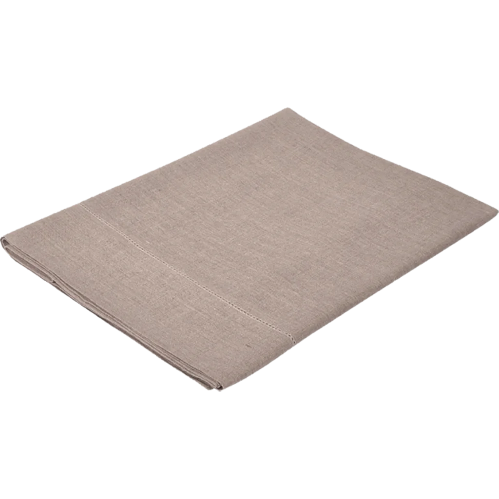 Leinen Tischdecke ALANTA in Beige von Erika Vaitkute Größe 160x250 cm