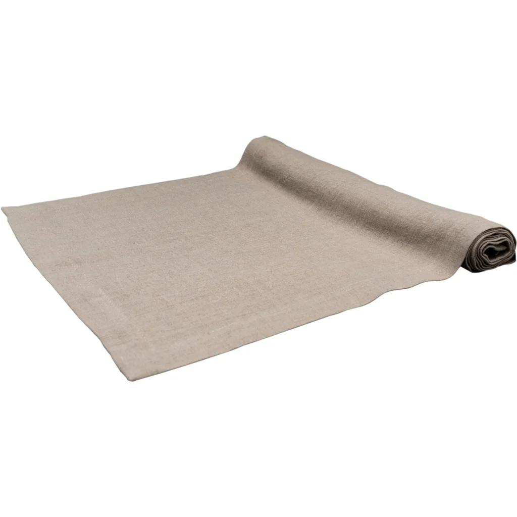 Leinen Tischläufer RUTA in Beige von Erika Vaitkute Größe 40x140 cm