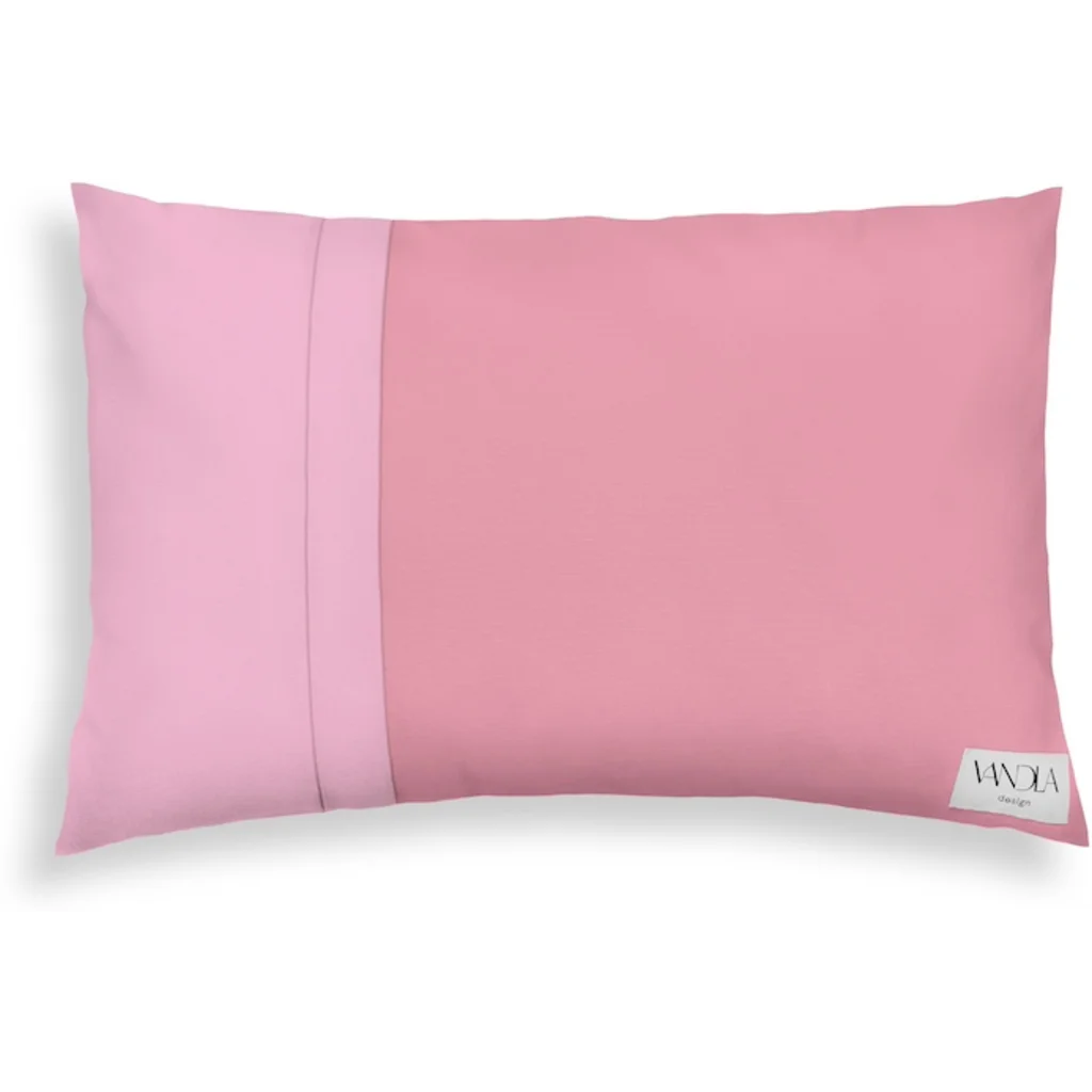 Modulare Kissenhülle rechteckig Farbkombinationen mit Altrosa in Altrosa+Pink Rosa+Pink von Vandla design Größe 40x60 cm