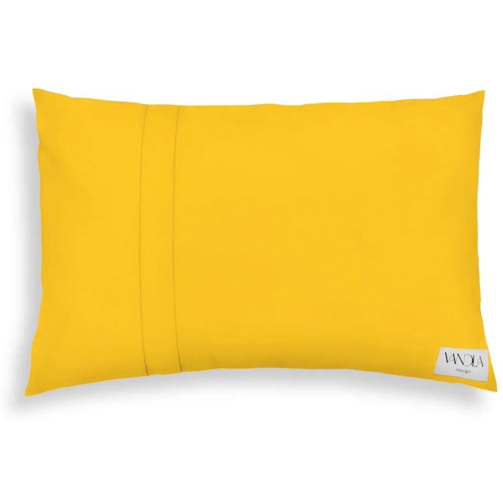 Modulare Kissenhülle rechteckig Farbkombinationen mit Gelb in Gelb+Gelb von Vandla design Größe 40x60 cm
