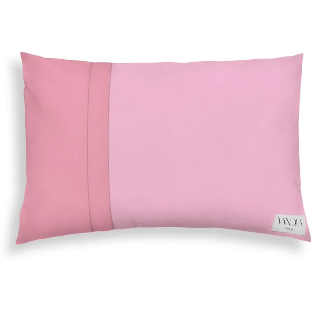 Modulare Kissenhülle rechteckig Farbkombinationen mit Pink in Pink+Altrosa Pink+Rosa von Vandla design Größe 40x60 cm