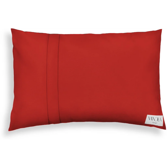 Modulare Kissenhülle rechteckig Farbkombinationen mit Rot in Rot+Rot von Vandla design Größe 40x60 cm