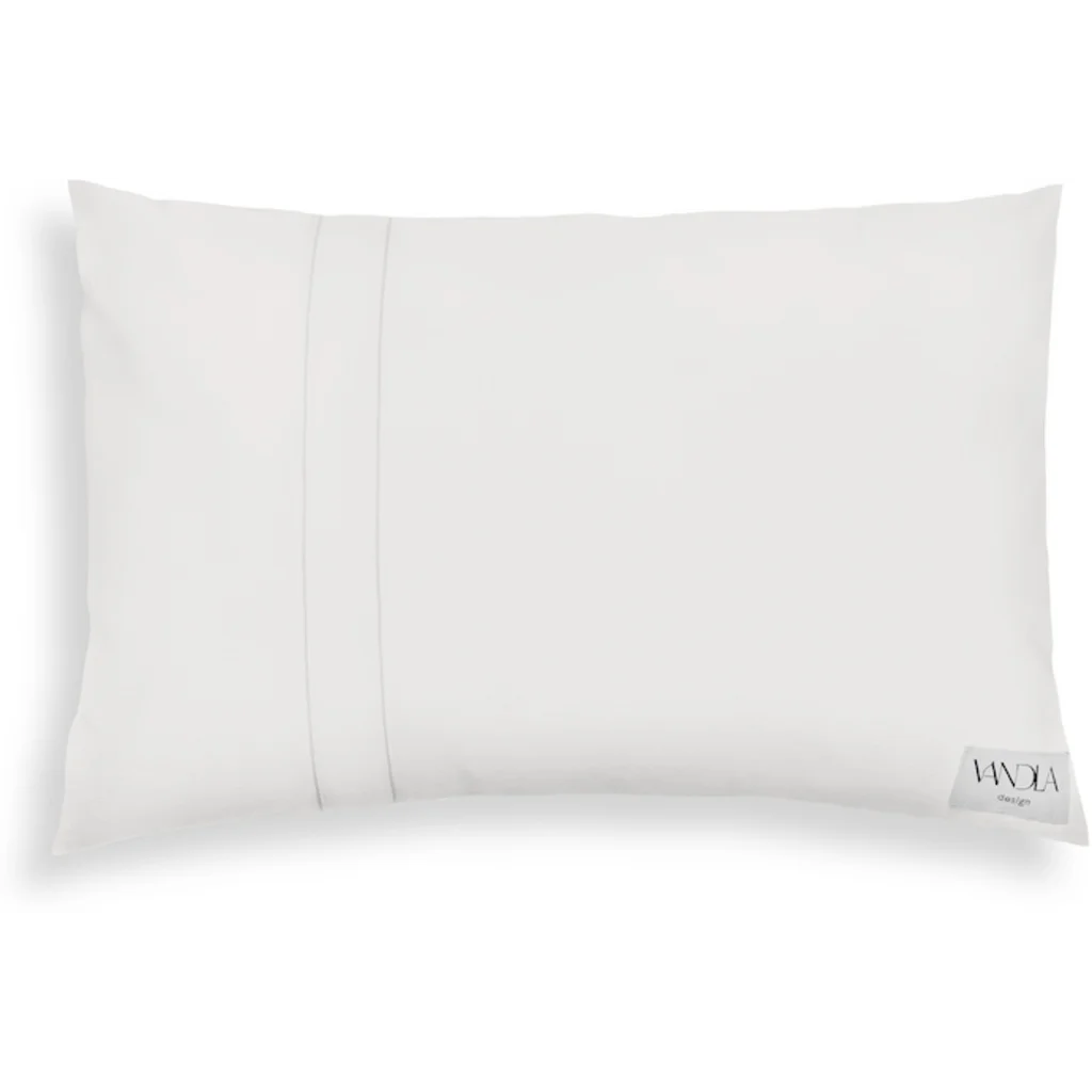 Modulare Kissenhülle rechteckig Farbkombinationen mit Weiß in Weiß+Weiß von Vandla design Größe 40x60 cm