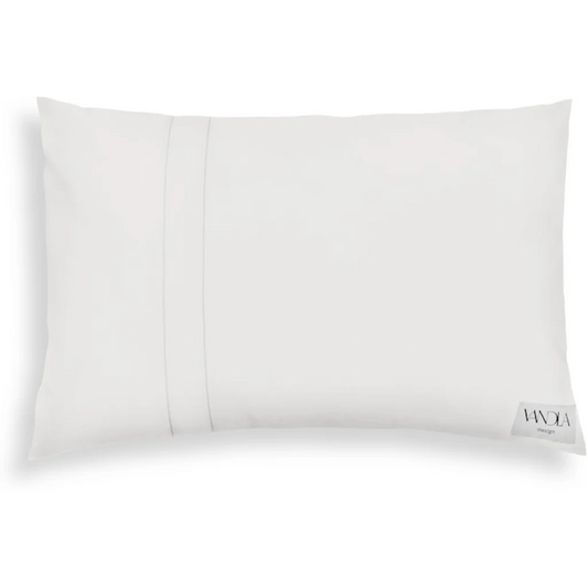Modulare Kissenhülle rechteckig Farbkombinationen mit Weiß in Weiß+Weiß von Vandla design Größe 40x60 cm