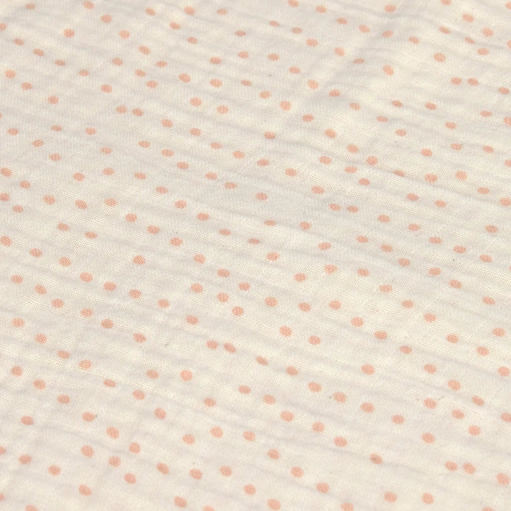 Mull Baby-Tuch 2er-Pack in Rosa Muster Punkte von Lässig Größe 60x60 cm