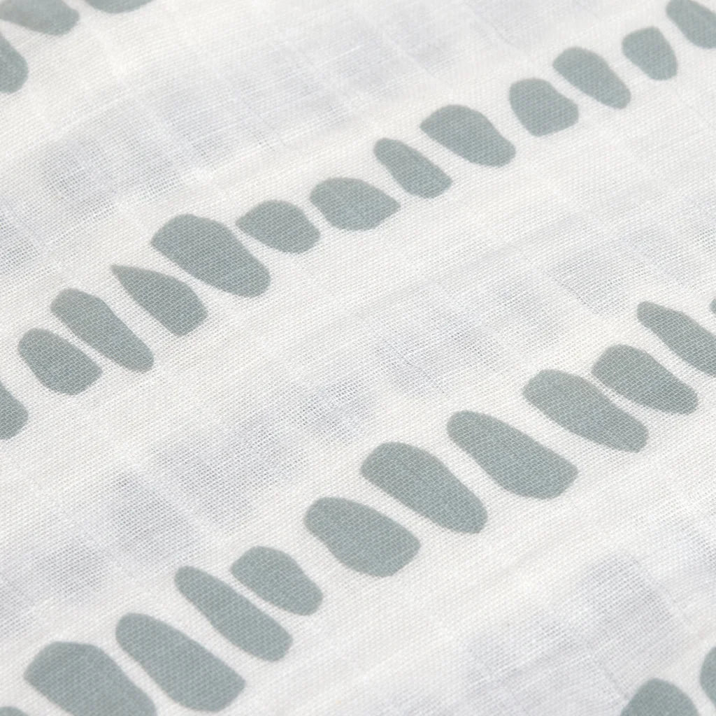 Mull Baby-Tuch Striche 3er-Pack in Blaugrau Blau Muster Striche von Lässig Größe 60x60 cm