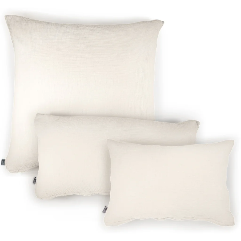 Musselin Bettwäsche Kissenbezug in Creme von hutch&putch Größe 80x80 cm