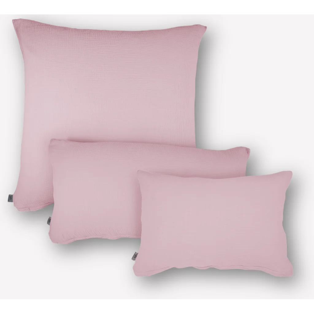 Musselin Bettwäsche Kissenbezug in Mauve Rosa von hutch&putch Größe 40x80 cm