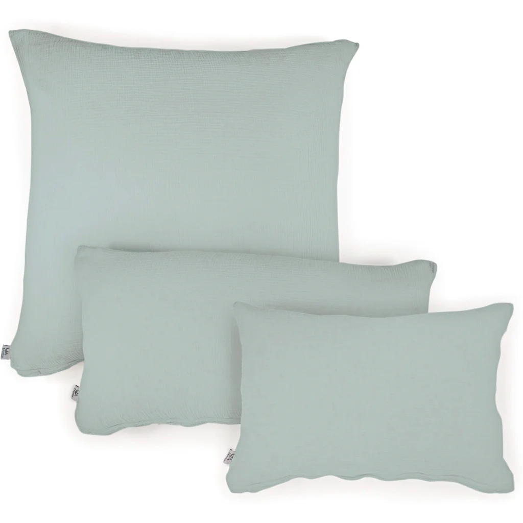 Musselin Bettwäsche Kissenbezug in Mint von hutch&putch Größe 70x90 cm
