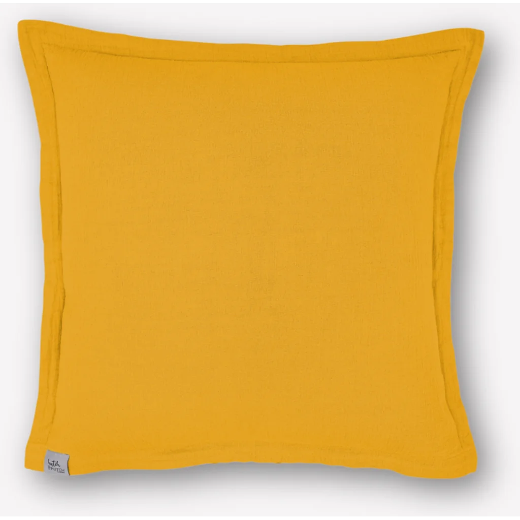 Musselin Kissenhülle in Goldgelb Gelb von hutch&putch Größe 50x50 cm