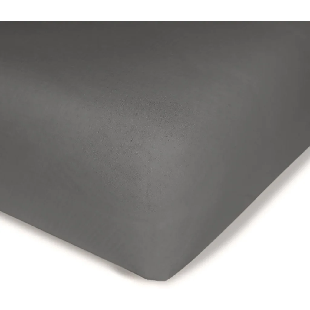 Musselin Spannbettlaken für Matratzen in Standardgröße - Einzelbett in Anthrazit Grau von hutch&putch Größe 90x200 cm