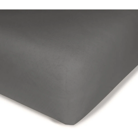 Musselin Spannbettlaken für Matratzen in Standardgröße - Einzelbett in Anthrazit Grau von hutch&putch Größe 90x200 cm