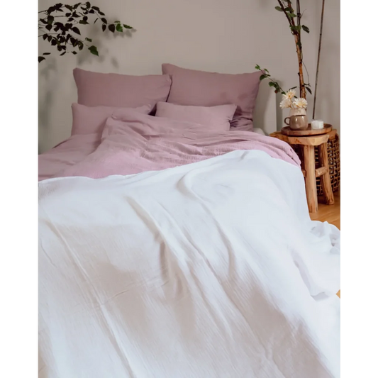 Musselin Tagesdecke in Creme von hutch&putch Größe 160x260 cm