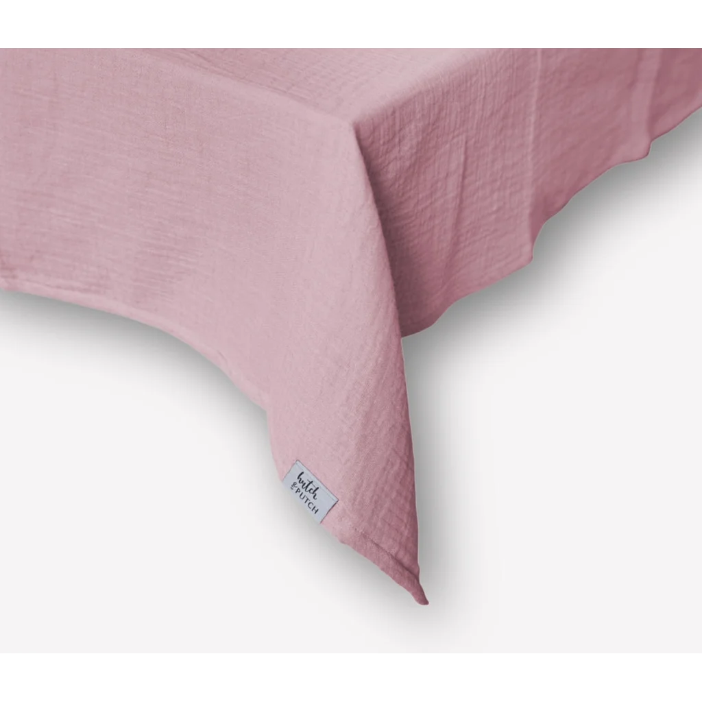 Musselin Tischdecke in Mauve Rosa von hutch&putch Größe 135x220 cm