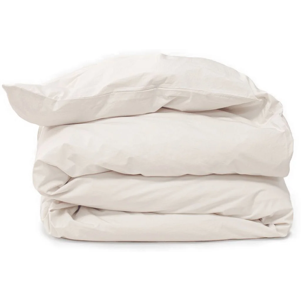 Perkal Bettwäsche Bettbezug in Creme von erlich textil Größe 160x210 cm