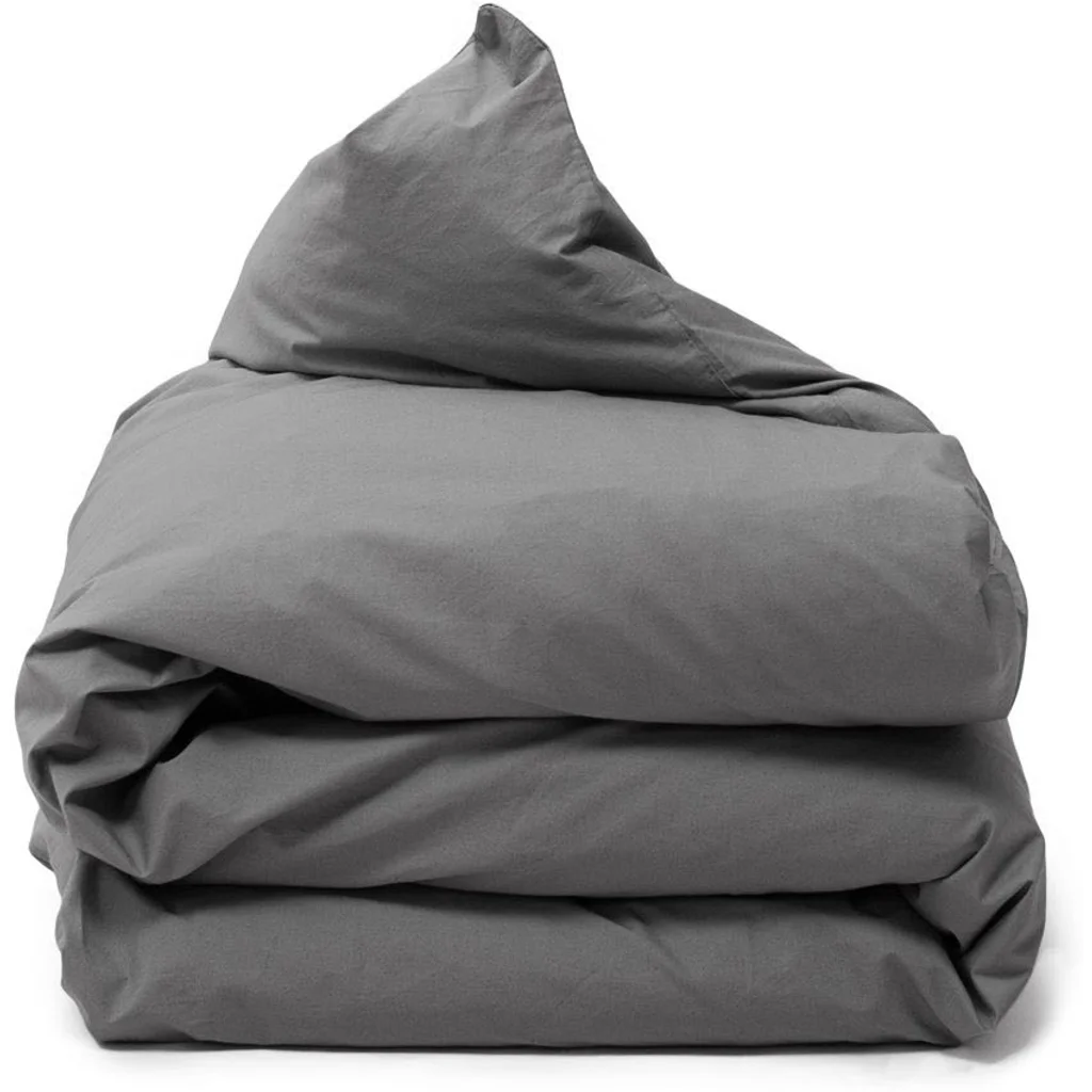Perkal Bettwäsche Garnitur 3-teilig in Anthrazit Grau von erlich textil Größe 200x220 + 2x 40x80 cm