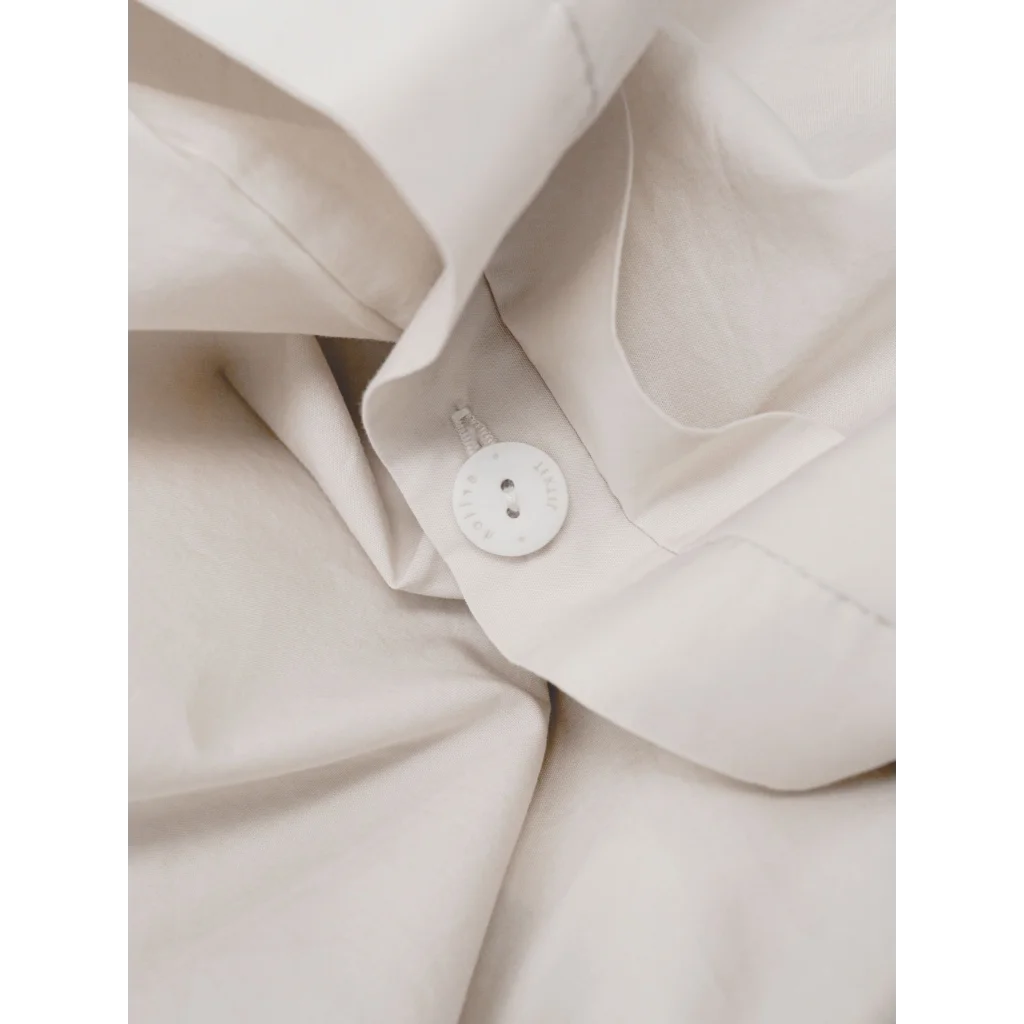 Perkal Bettwäsche Garnitur 3-teilig in Creme von erlich textil Größe 200x200 + 2x 40x80 cm
