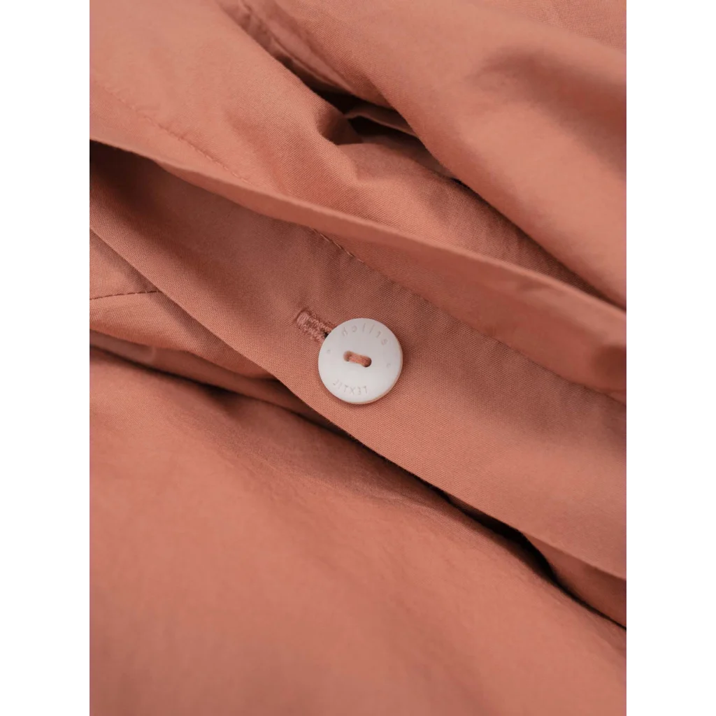 Perkal Bettwäsche Garnitur in Terra Orange von erlich textil Größe 135x200 + 40x80 cm