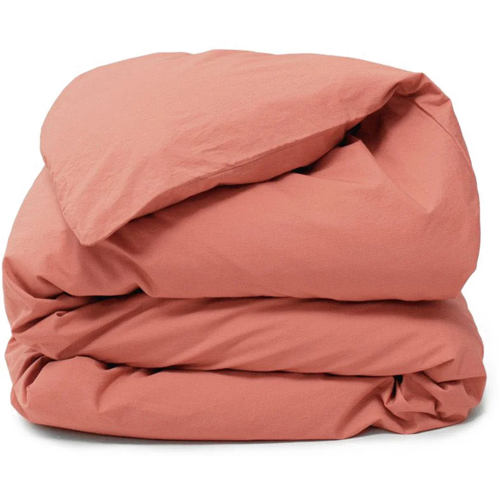Perkal Bettwäsche Garnitur in Terra Orange von erlich textil Größe 135x200 + 80x80 cm