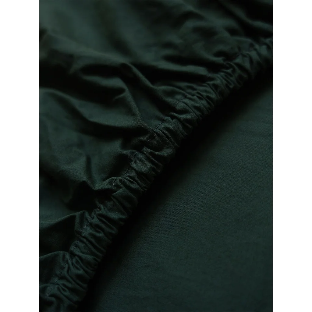 Perkal Spannbettlaken für Boxspringbetten in Standardgröße - Einzelbett in Waldgrün Grün von erlich textil Größe 90x200 cm