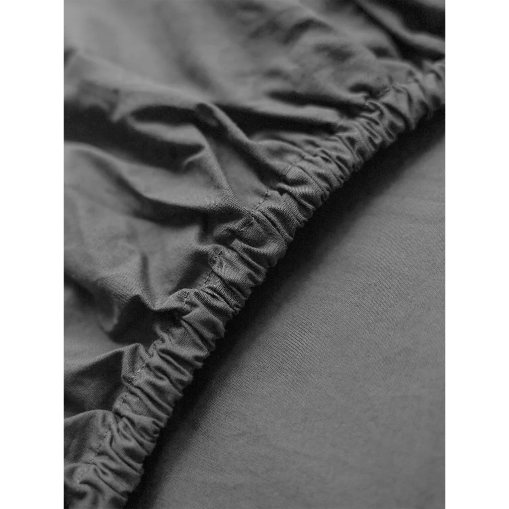 Perkal Spannbettlaken für Boxspringbetten in Übergröße in Anthrazit Grau von erlich textil Größe 160x200 cm
