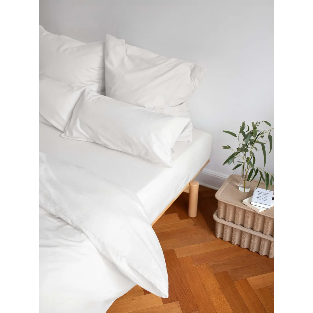 Perkal Spannbettlaken für Boxspringbetten in Übergröße in Weiß von erlich textil Größe 160x200 cm