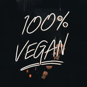 Vegan Schriftzug leuchtend