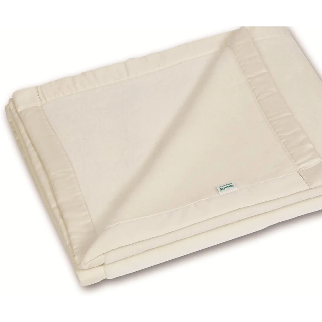 Bio Baby-+Kinder-Veloursdecke in Creme von mudis Größe 75x100 cm