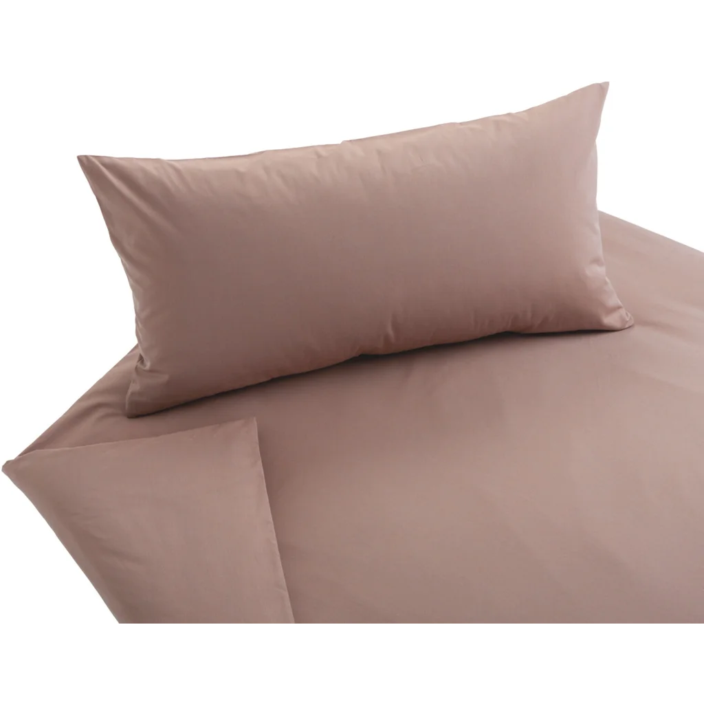 Bio Chambray Bettwäsche Royal Kissenbezug in Karneol Braun von Cotonea Größe 80x80 cm