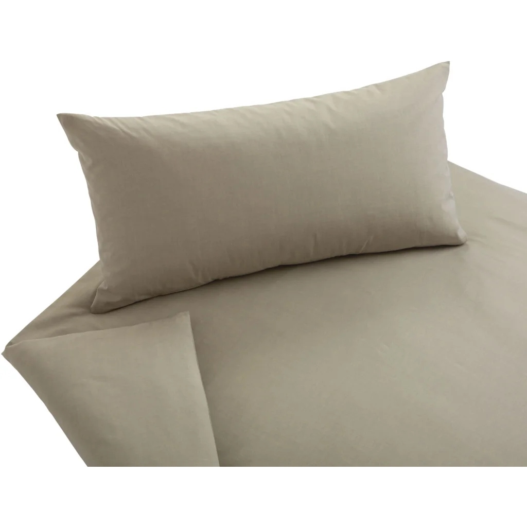 Bio Chambray Bettwäsche Royal Kissenbezug in Pyrit Braun von Cotonea Größe 80x80 cm