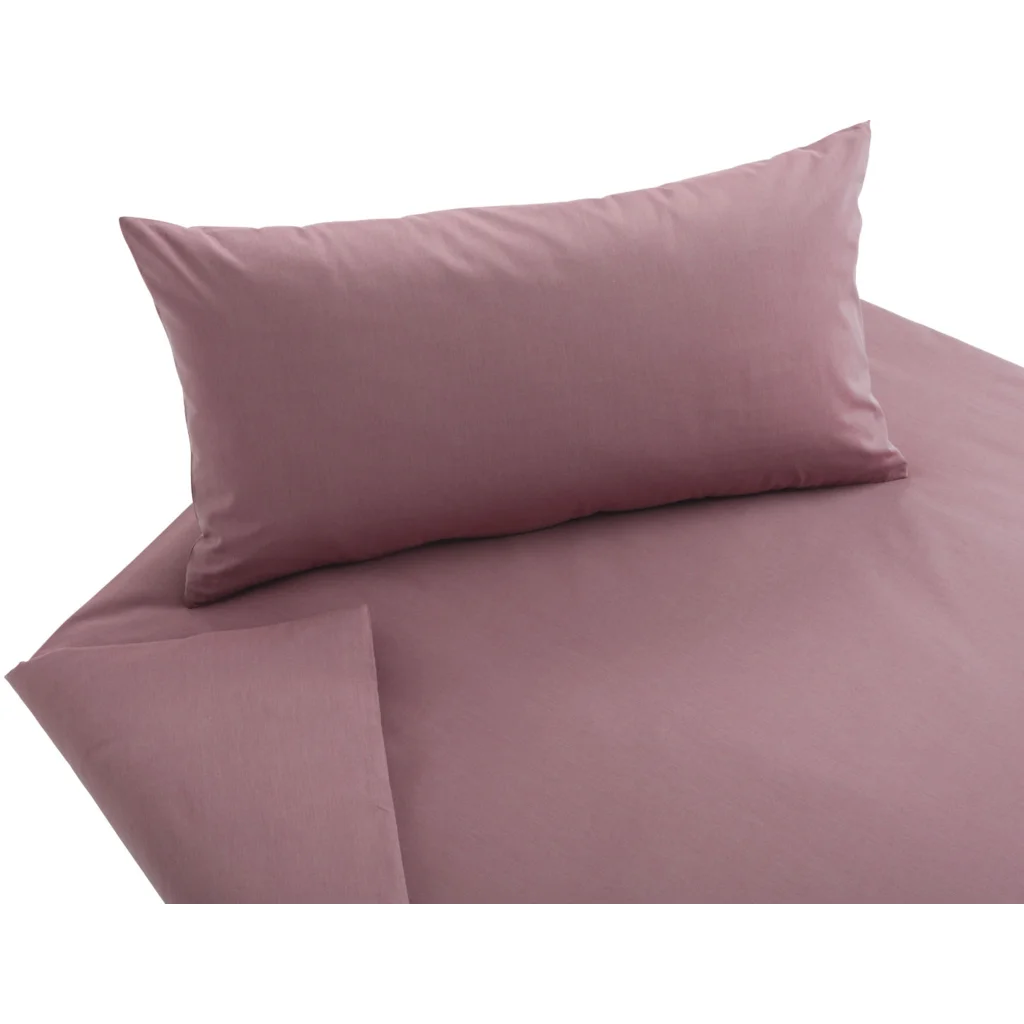 Bio Chambray Bettwäsche Royal Kissenbezug in Rubino Rosa von Cotonea Größe 80x80 cm