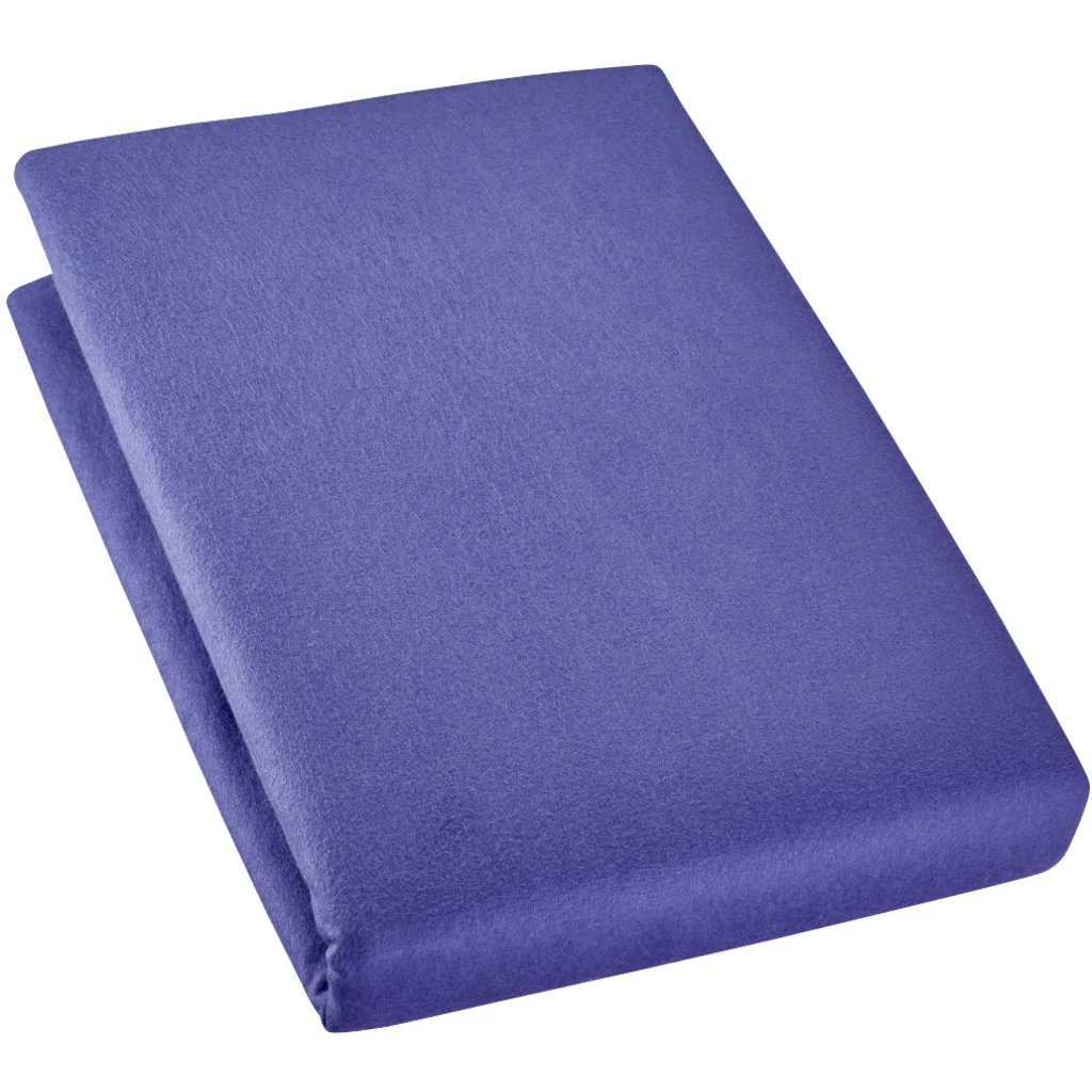 Bio Edel-Biber Kinder-Spannbettlaken in Blau von Cotonea Größe 60x120 cm