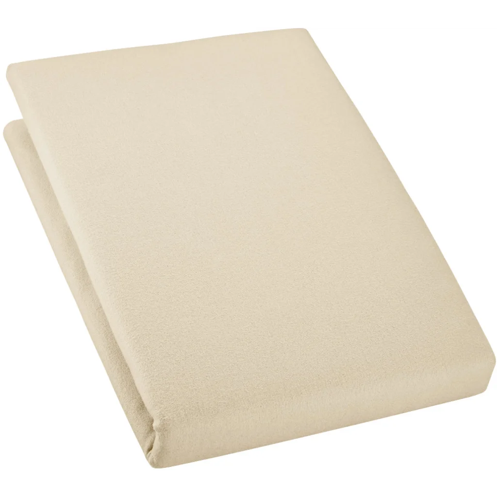 Bio Edel-Biber Kinder-Spannbettlaken in Caramel Braun von Cotonea Größe 70x140 cm