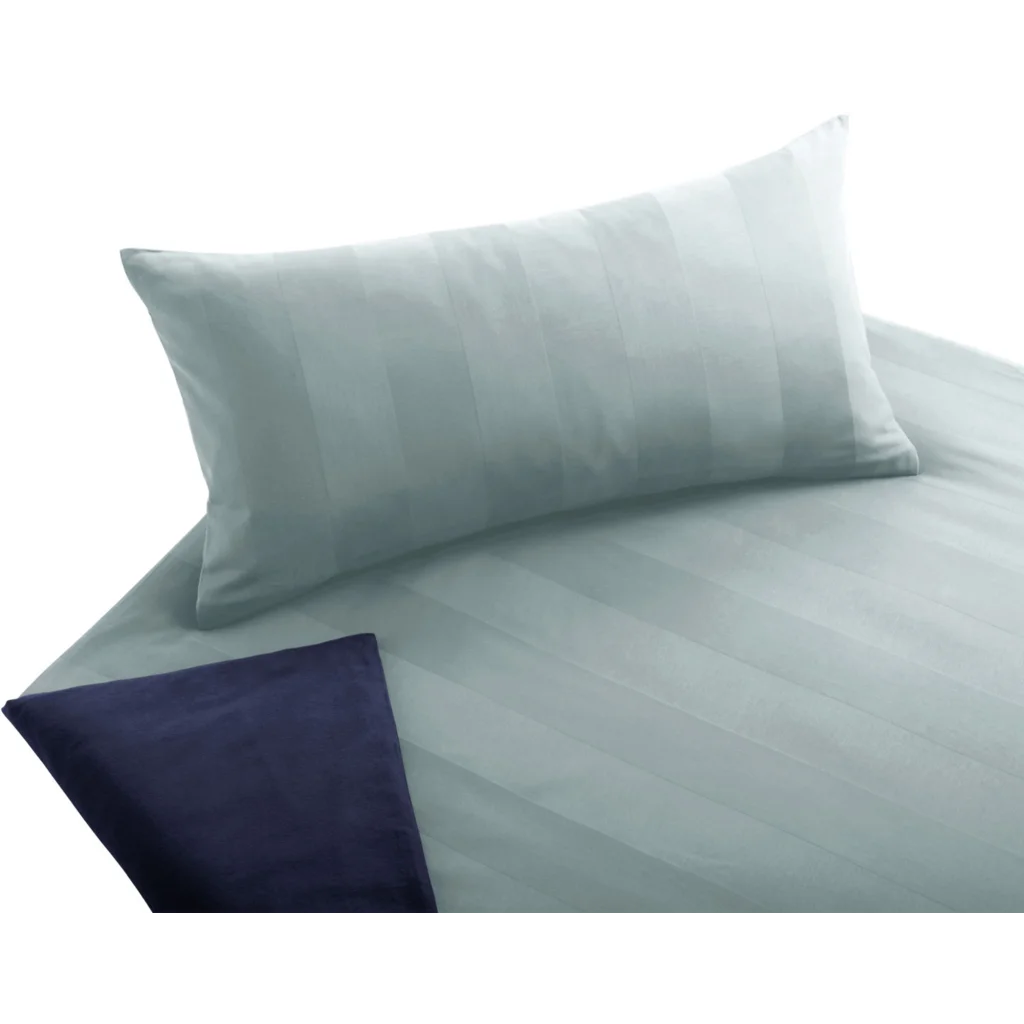 Bio Edel-Biber+Satin Wendebettwäsche Tandem Garnitur in Atlantik+Azurblau Blau von Cotonea Größe 135x200 + 40x80 cm